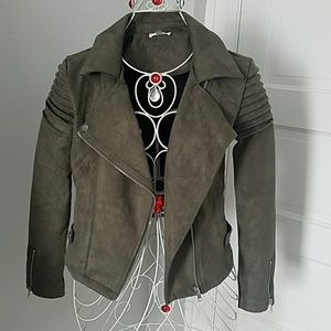 Green suede jacket